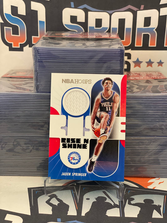 2021 NBA Hoops (Rise N Shine Relic) Jaden Springer #RS-JSP