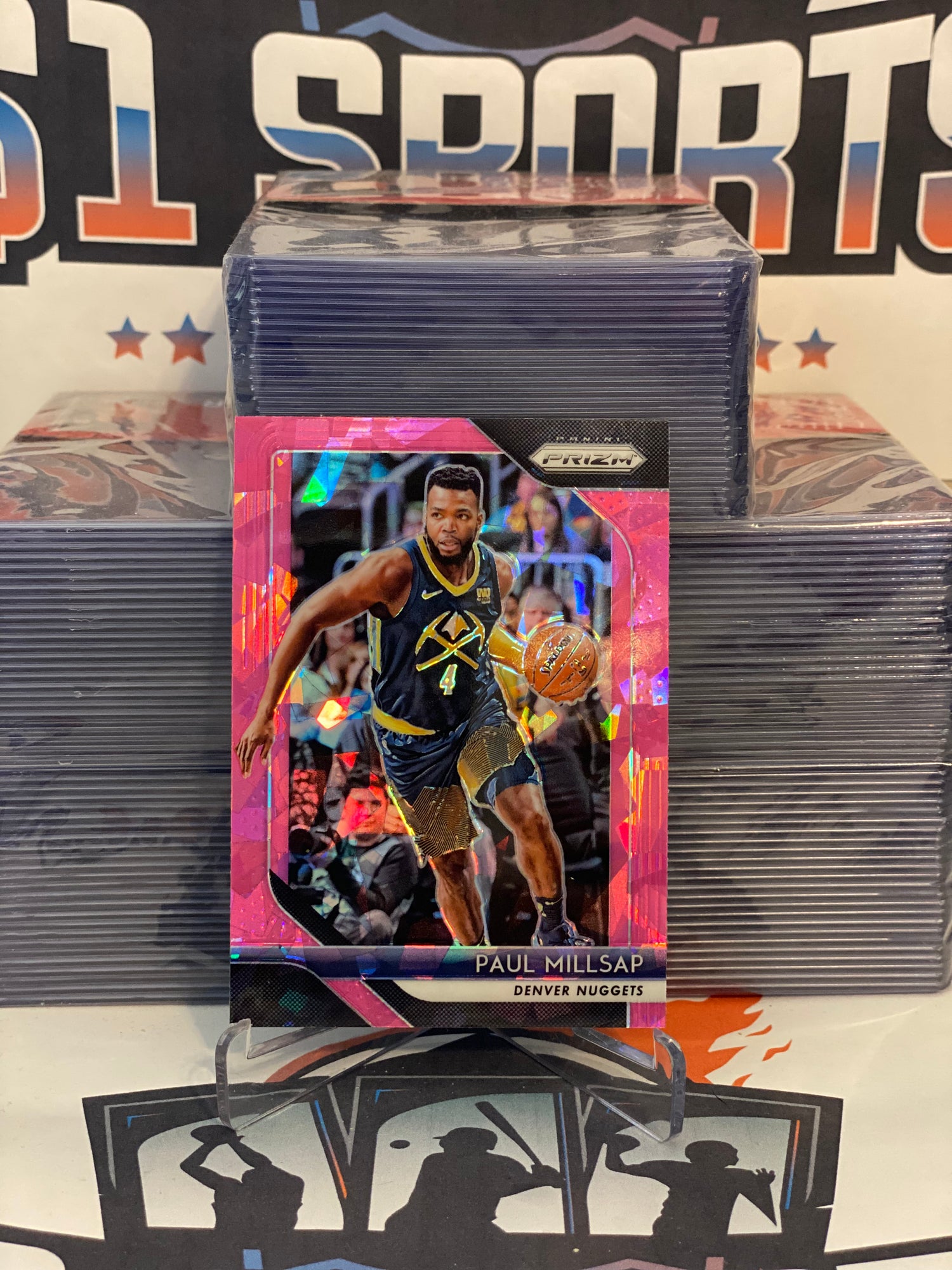 2018 Panini Prizm (Pink Ice Prizm) Paul Millsap #82