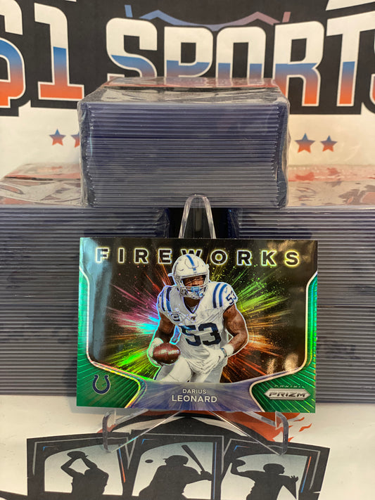 2020 Panini Prizm (Green Prizm, Fireworks) Darius Leonard #22