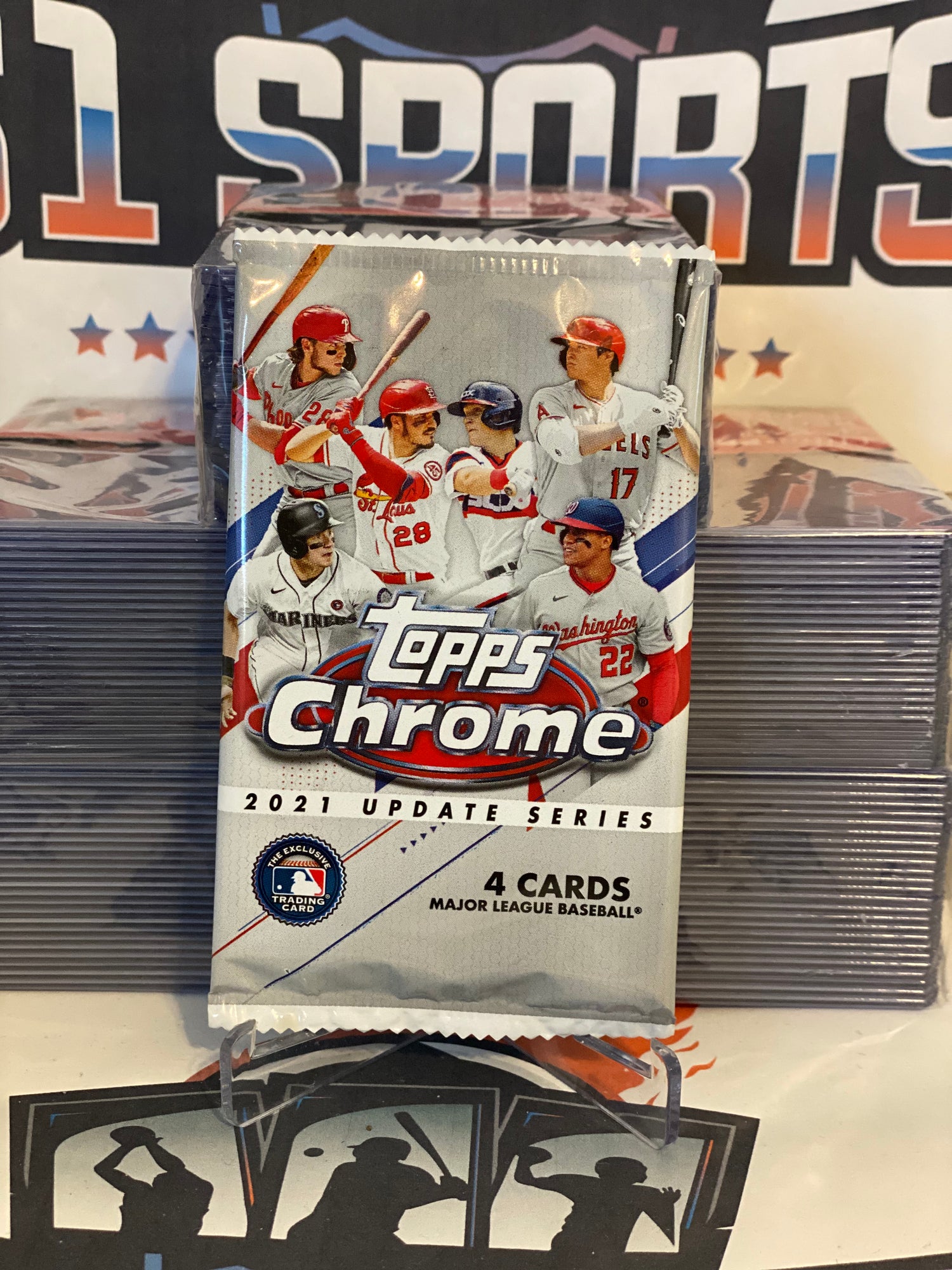 2021 Topps Chrome Update MLB Baseball Retail Pack