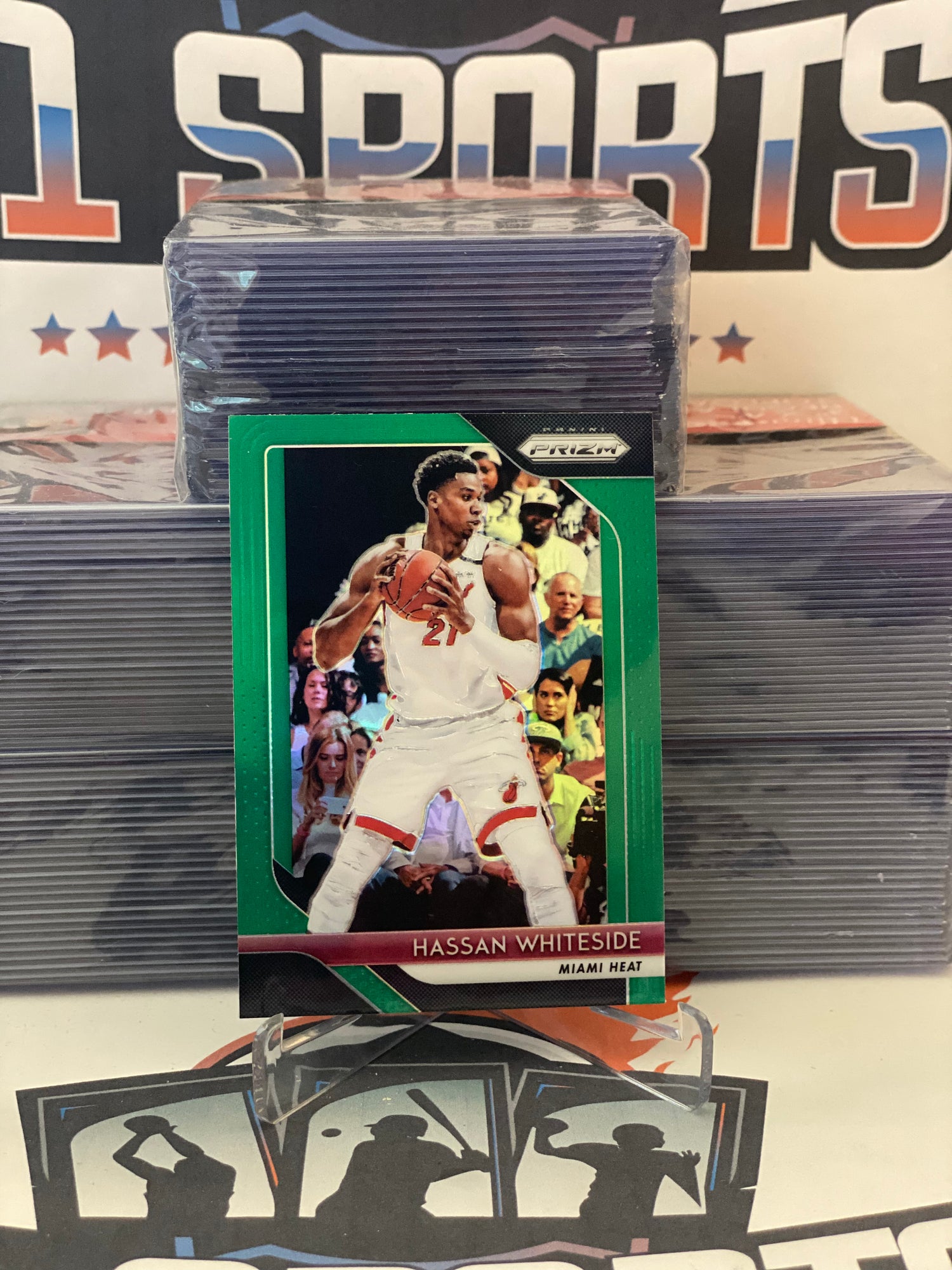 2018 Panini Prizm (Green Prizm) Hassan Whiteside #196