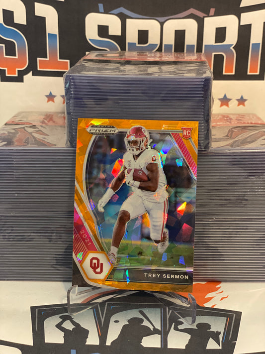 2021 Panini Prizm Draft Picks (Orange Ice Prizm) Trey Sermon Rookie #123