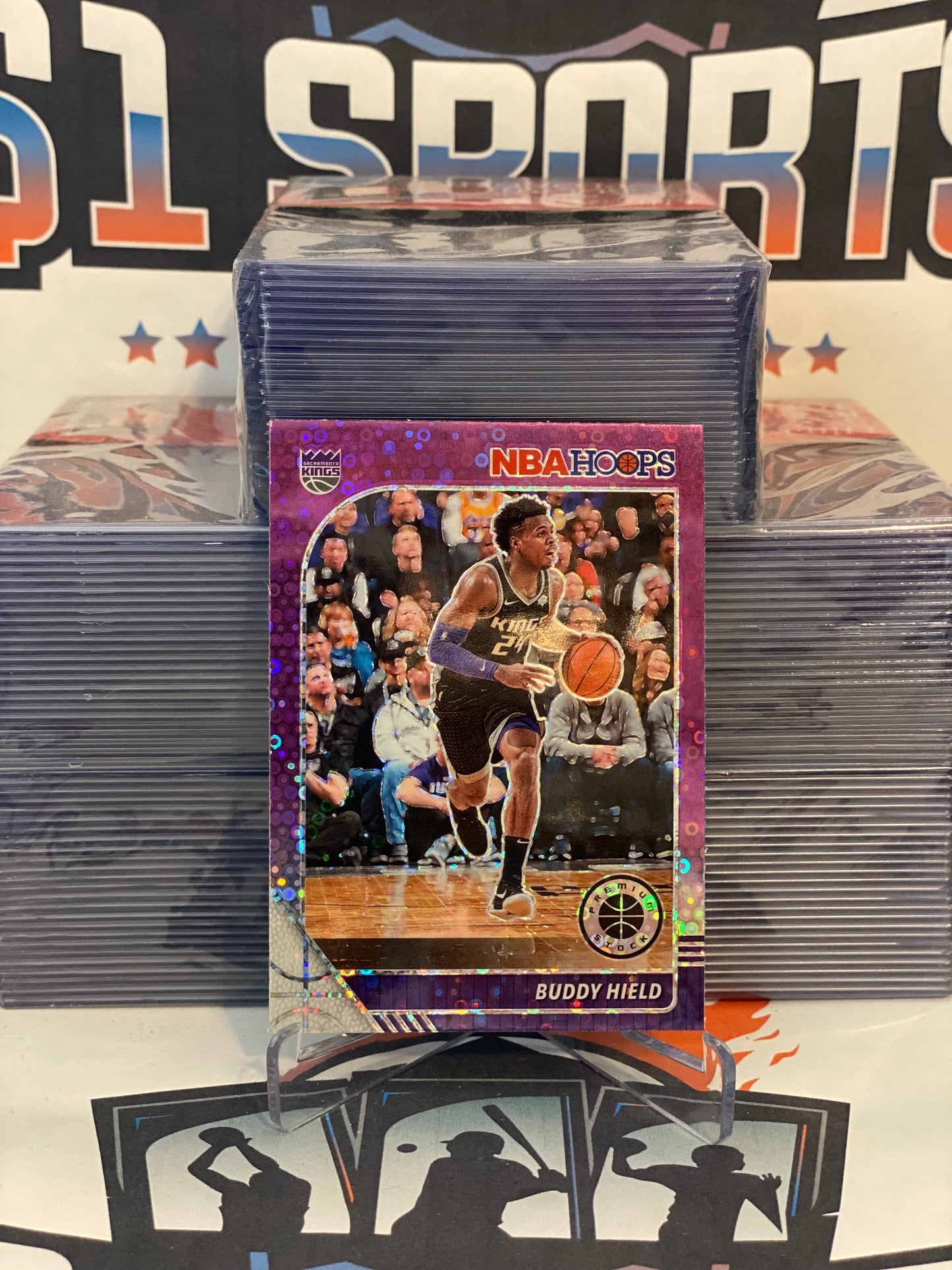 2019 Hoops Premium Stock (Purple Disco Prizm) Buddy Hield #167