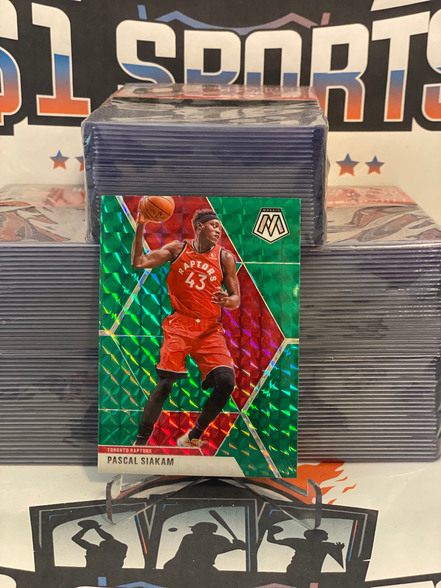 2019 Panini Mosaic (Green Prizm) Pascal Siakam #19