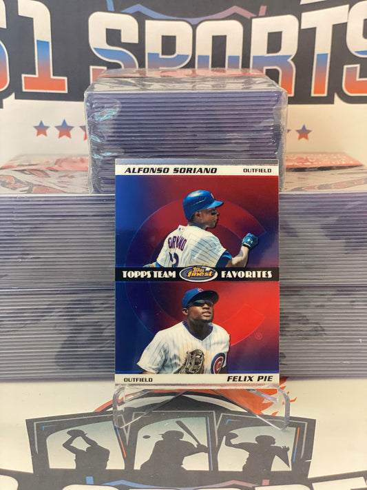 2018 Topps Finest (Team Favorites, Short Print) Alfonso Soriano & Felix Pie #STF-SP