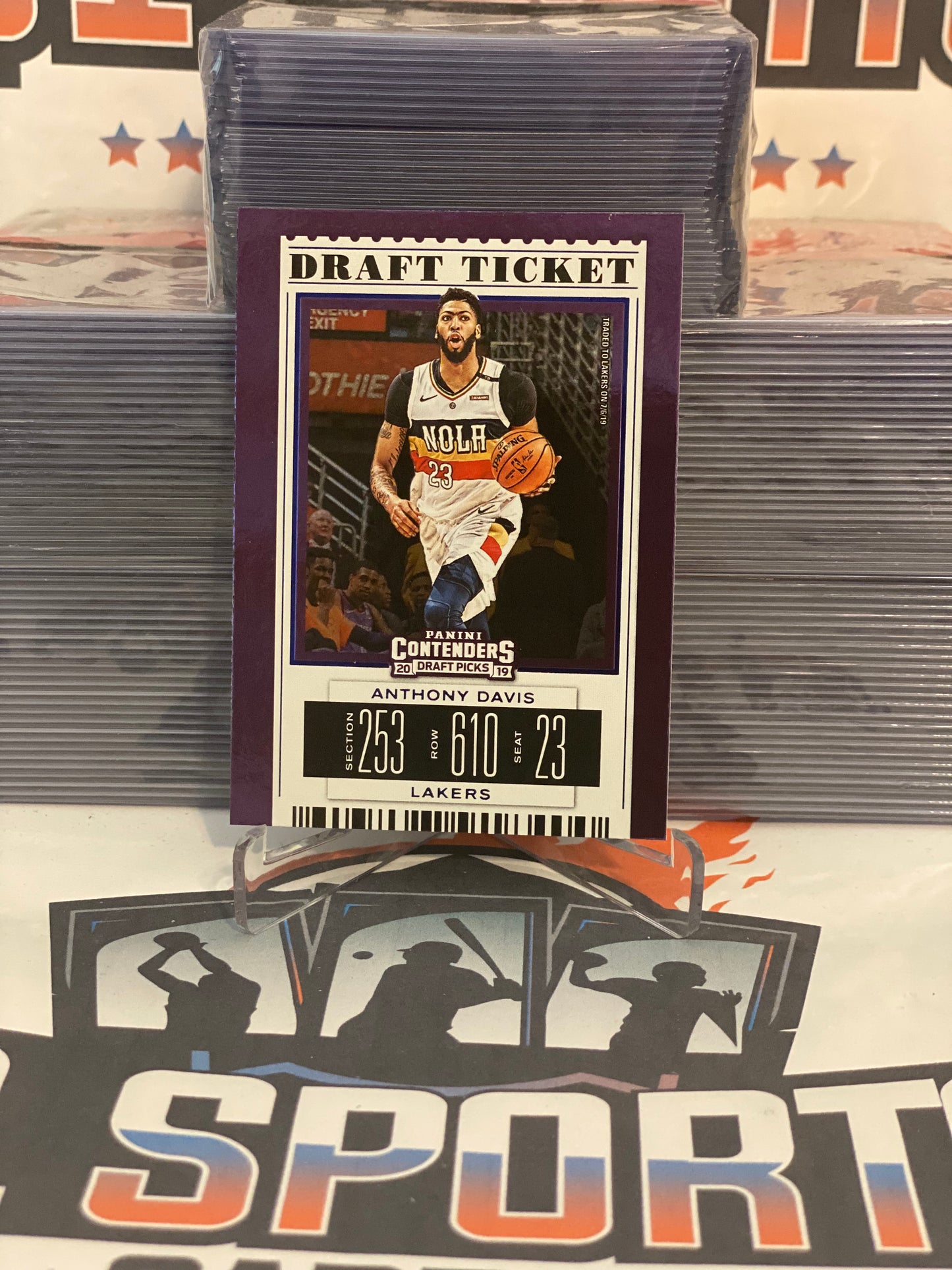 2019 Panini Contenders Draft Picks (Foil, Draft Ticket) Anthony Davis #2