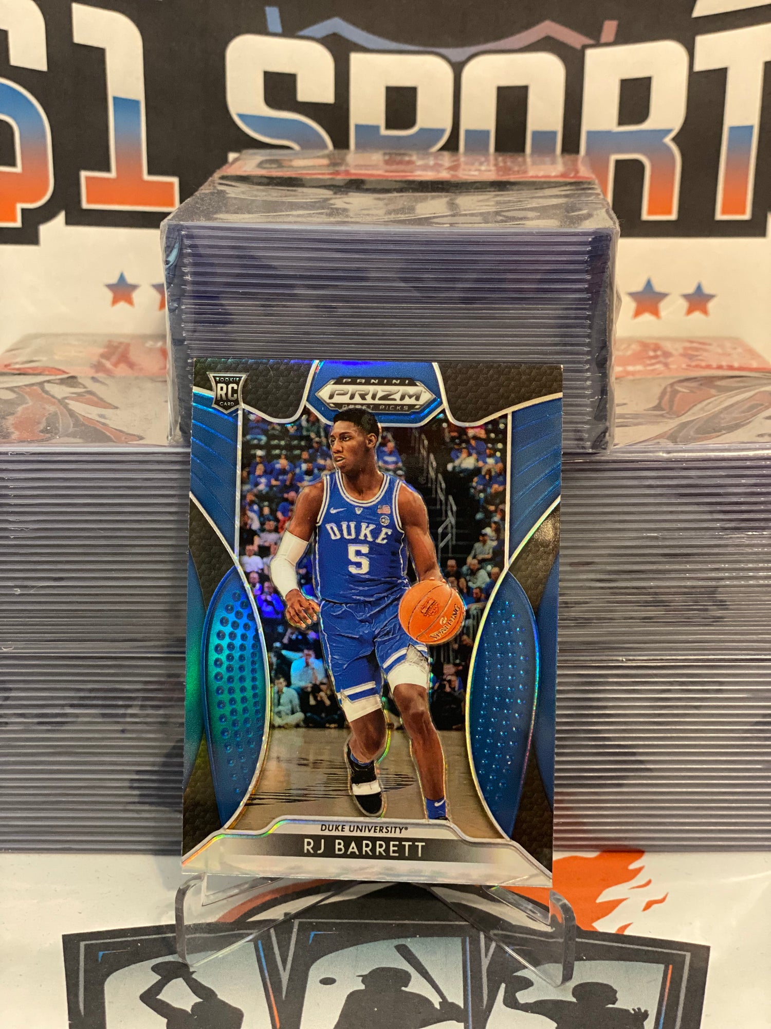 2019 Panini Prizm Draft Picks (Blue Prizm) RJ Barrett Rookie #66