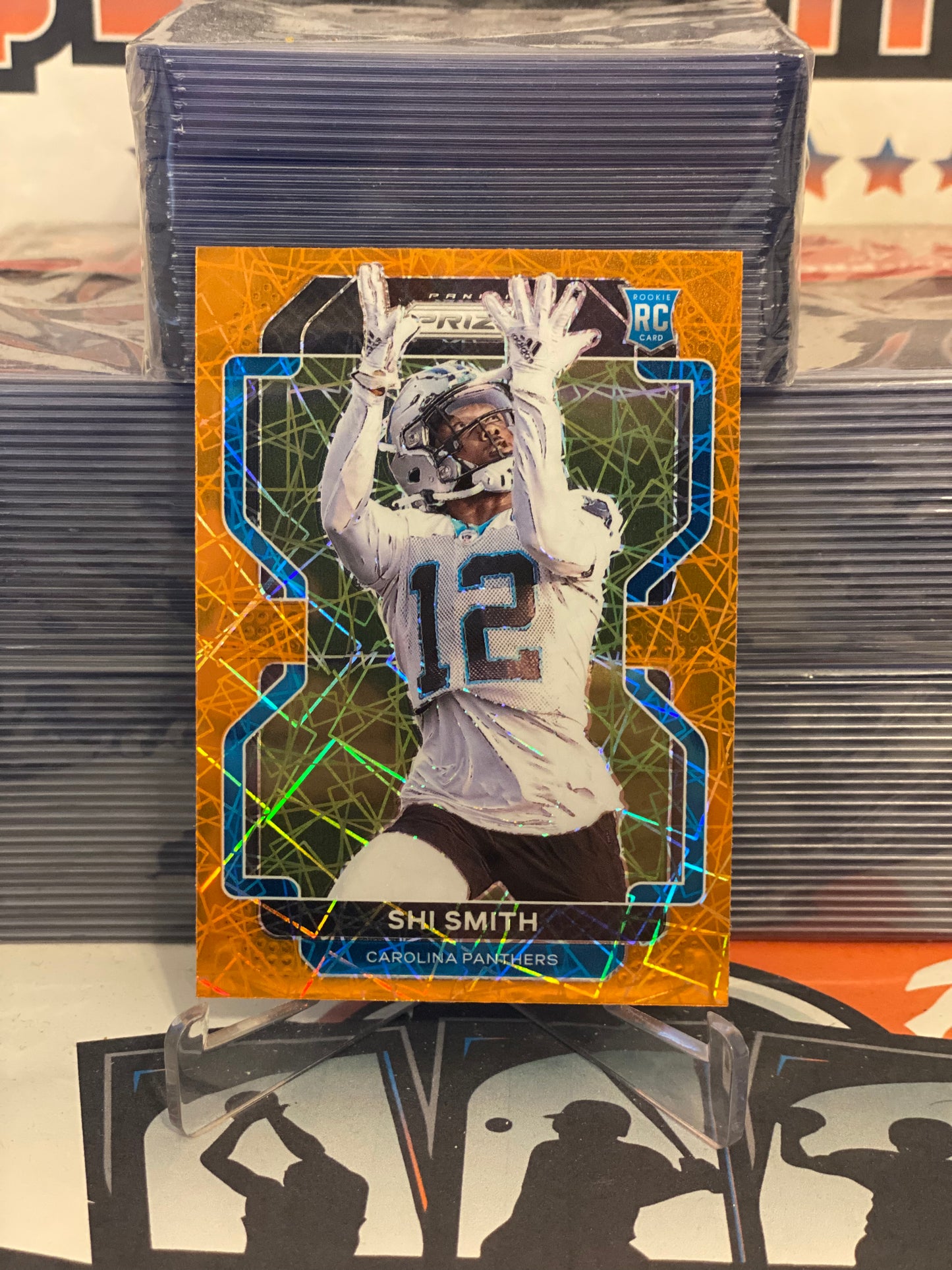 2021 Panini Prizm (Orange Lazer Prizm) Shi Smith Rookie #408