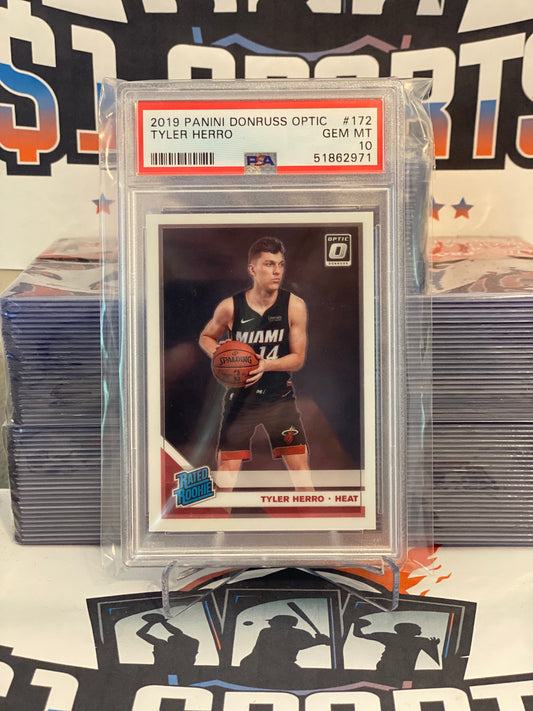 2019 Donruss Optic (Rated Rookie) Tyler Herro #172 - PSA 10