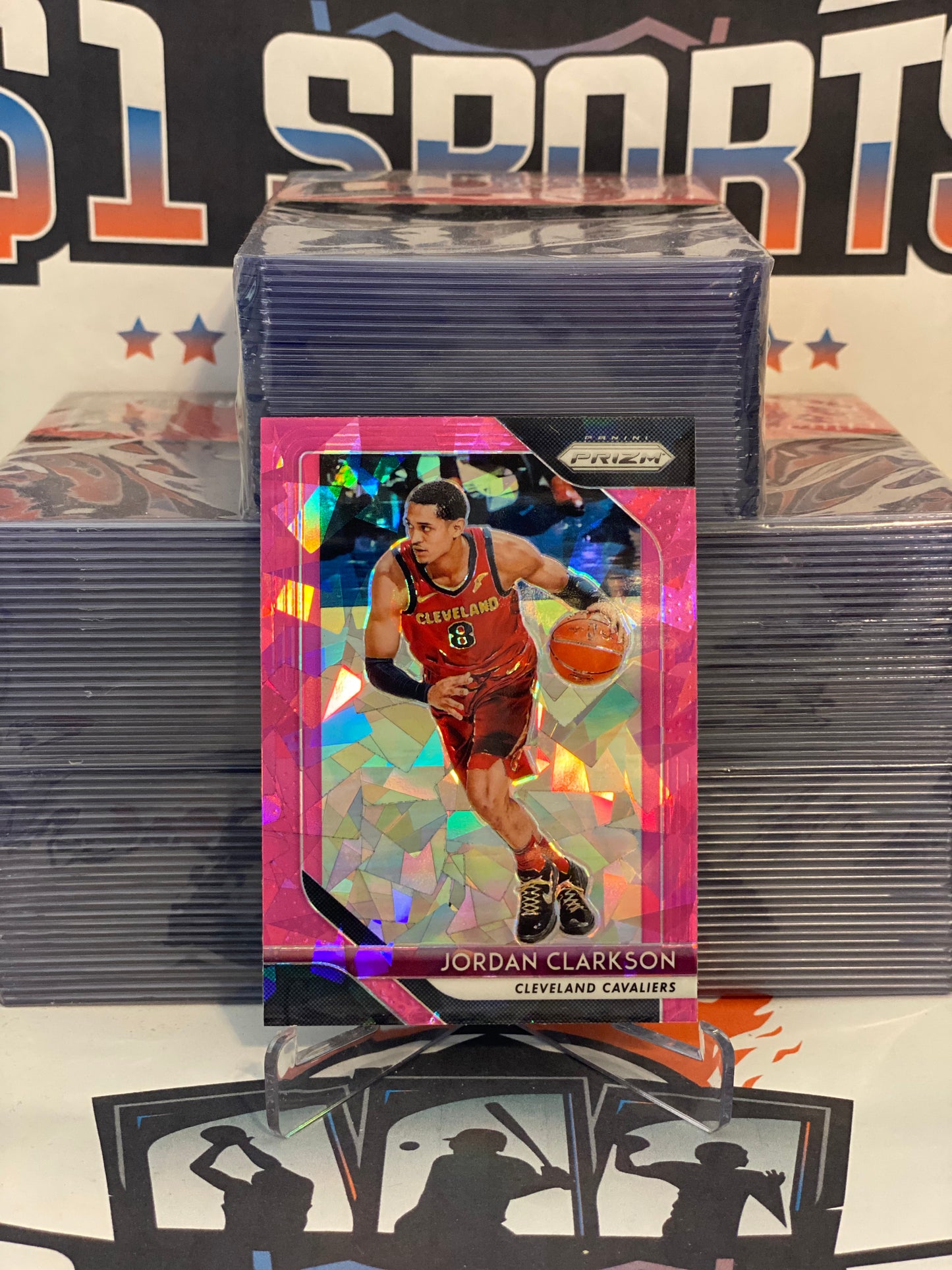 2018 Panini Prizm (Pink Ice Prizm) Jordan Clarkson #190