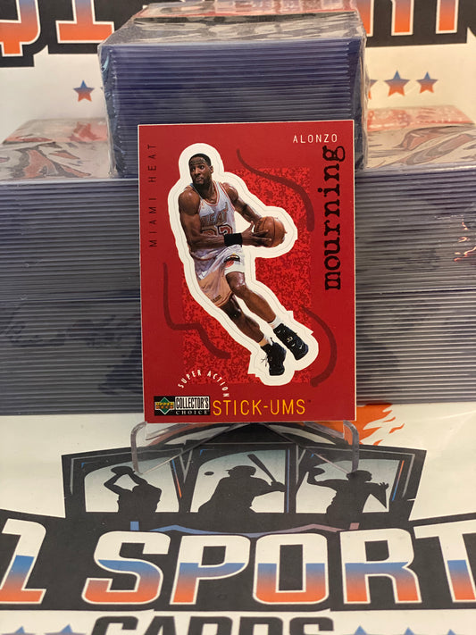 1996 Upper Deck Collector's Choice (Stick Ums 2) Alonzo Mourning #S14