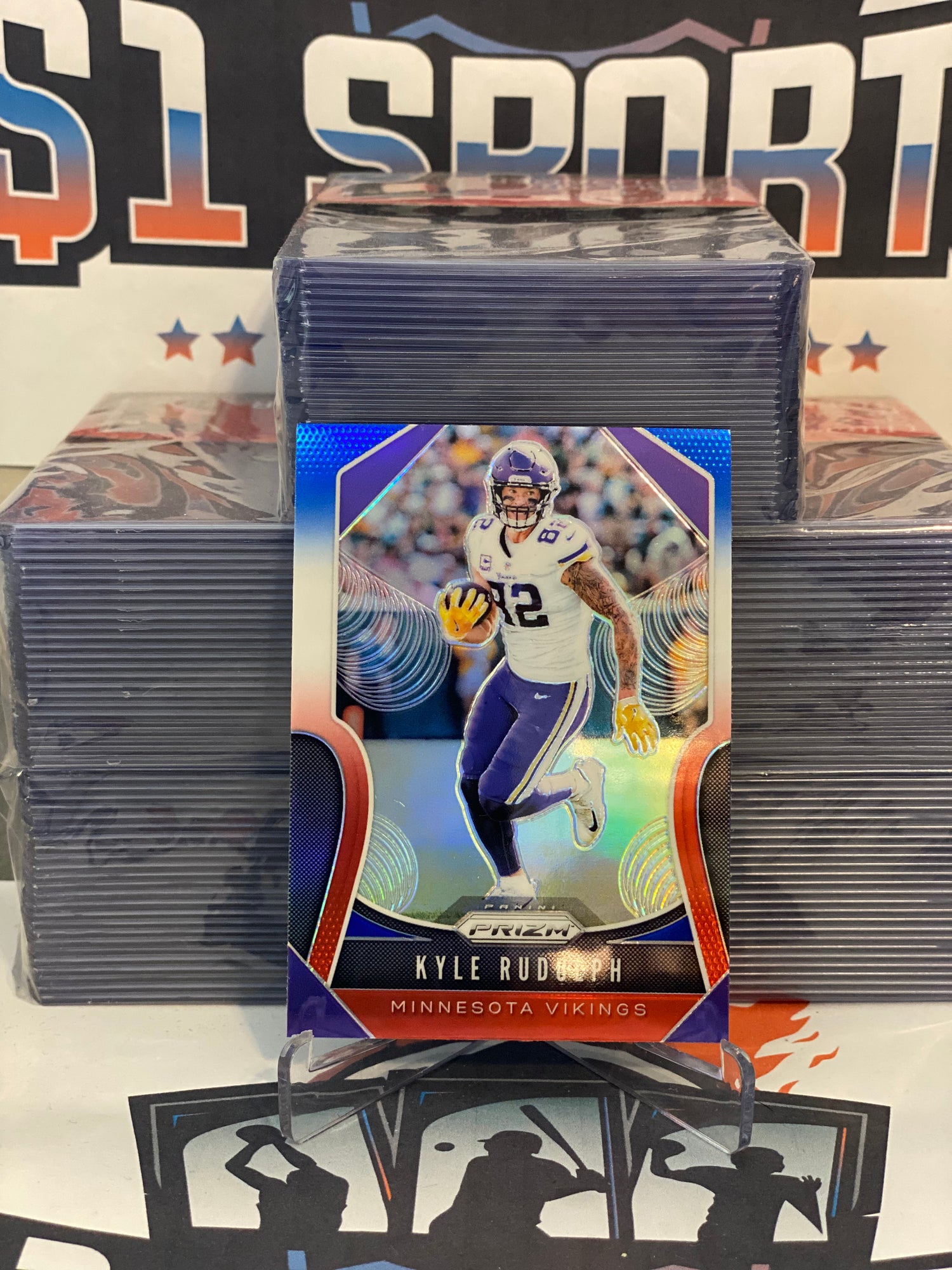 2019 Panini Prizm (Red White Blue Prizm) Kyle Rudolph #126