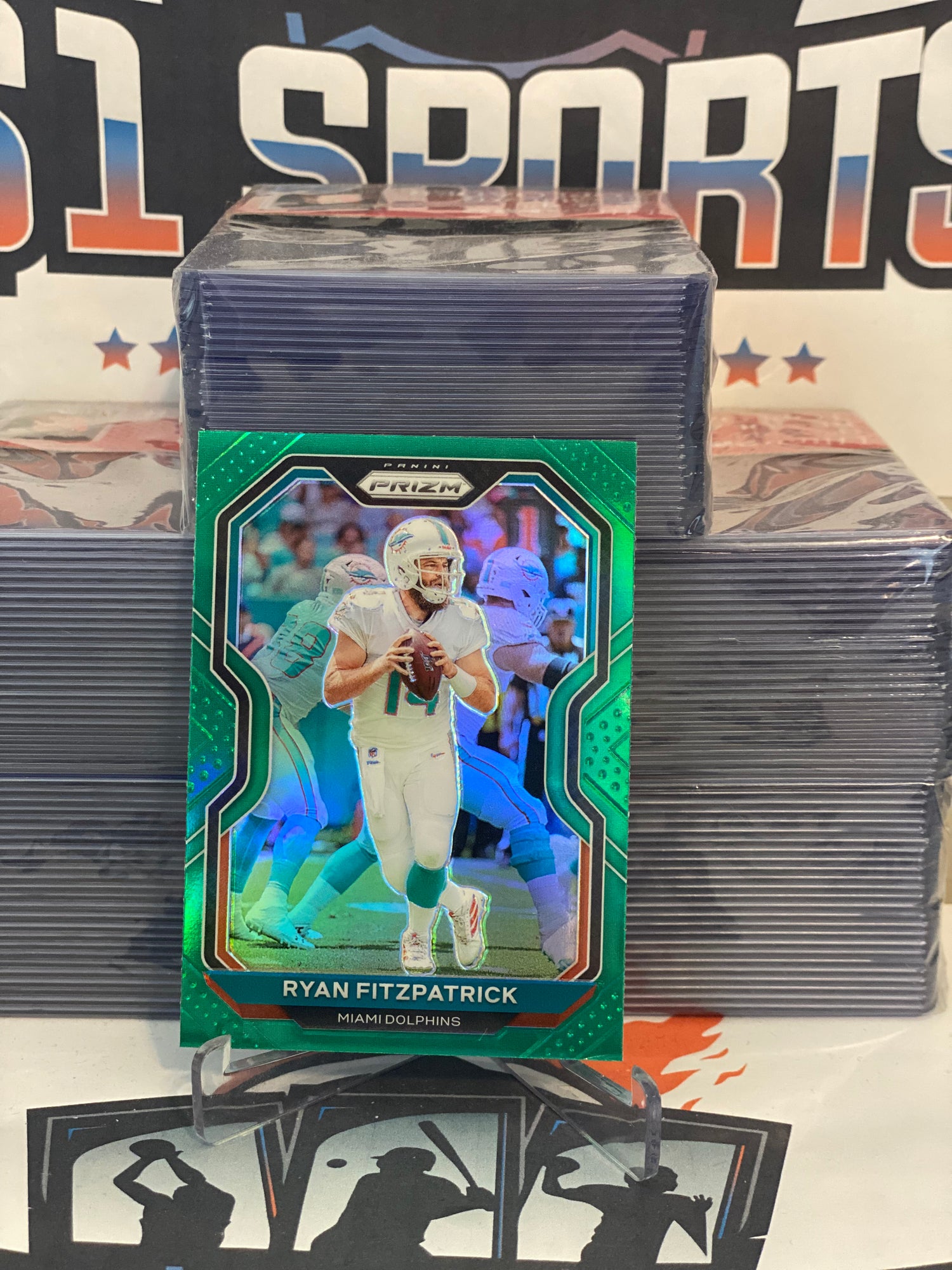 2020 Panini Prizm (Green Prizm) Ryan Fitzpatrick #12