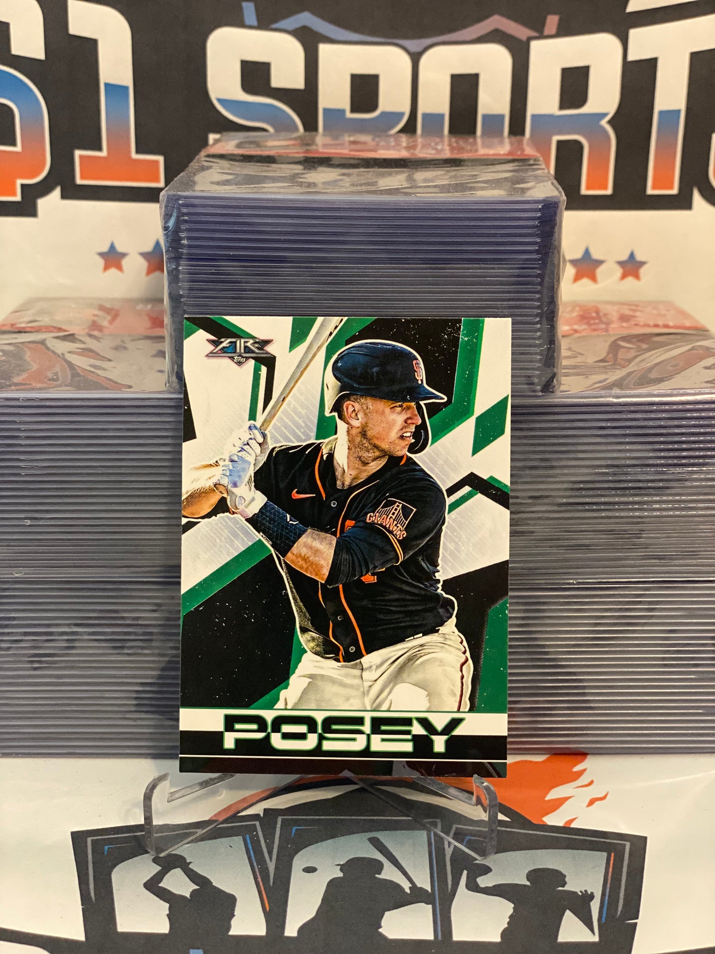 2021 Topps Fire Buster Posey #177