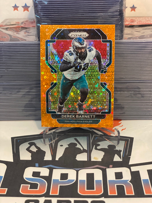 2021 Panini Prizm (Orange Disco Prizm) Derek Barnett #226