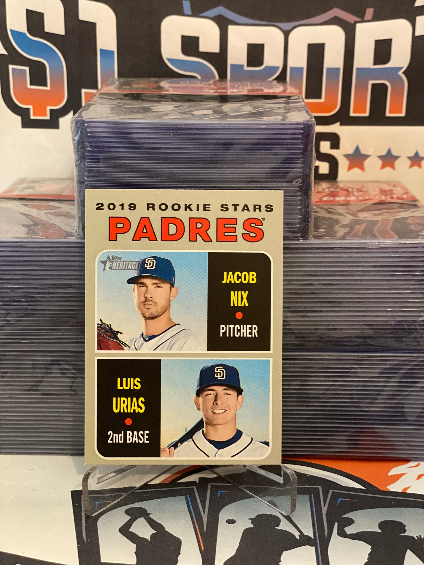 2019 Topps Heritage (Rookie Stars) Jacob Nix & Luis Urias #262