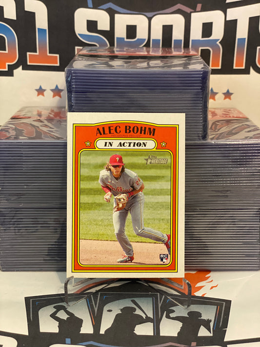 2021 Topps Heritage (In Action) Alec Bohm Rookie #12