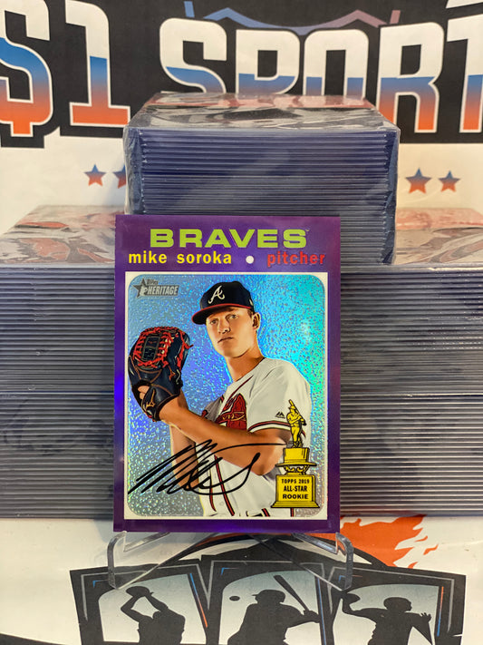2020 Topps Heritage (Purple Chrome Refractor, Rookie Cup) Mike Soroka #THC-245