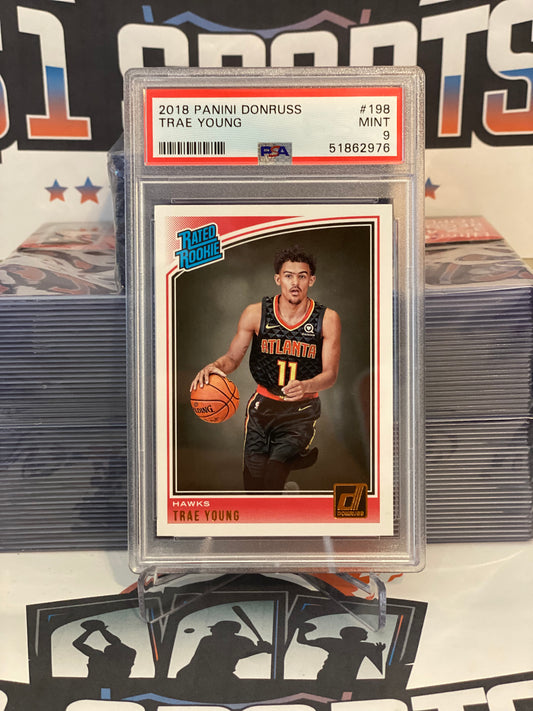 2018 Donruss (Rated Rookie) Trae Young #198 - PSA 9