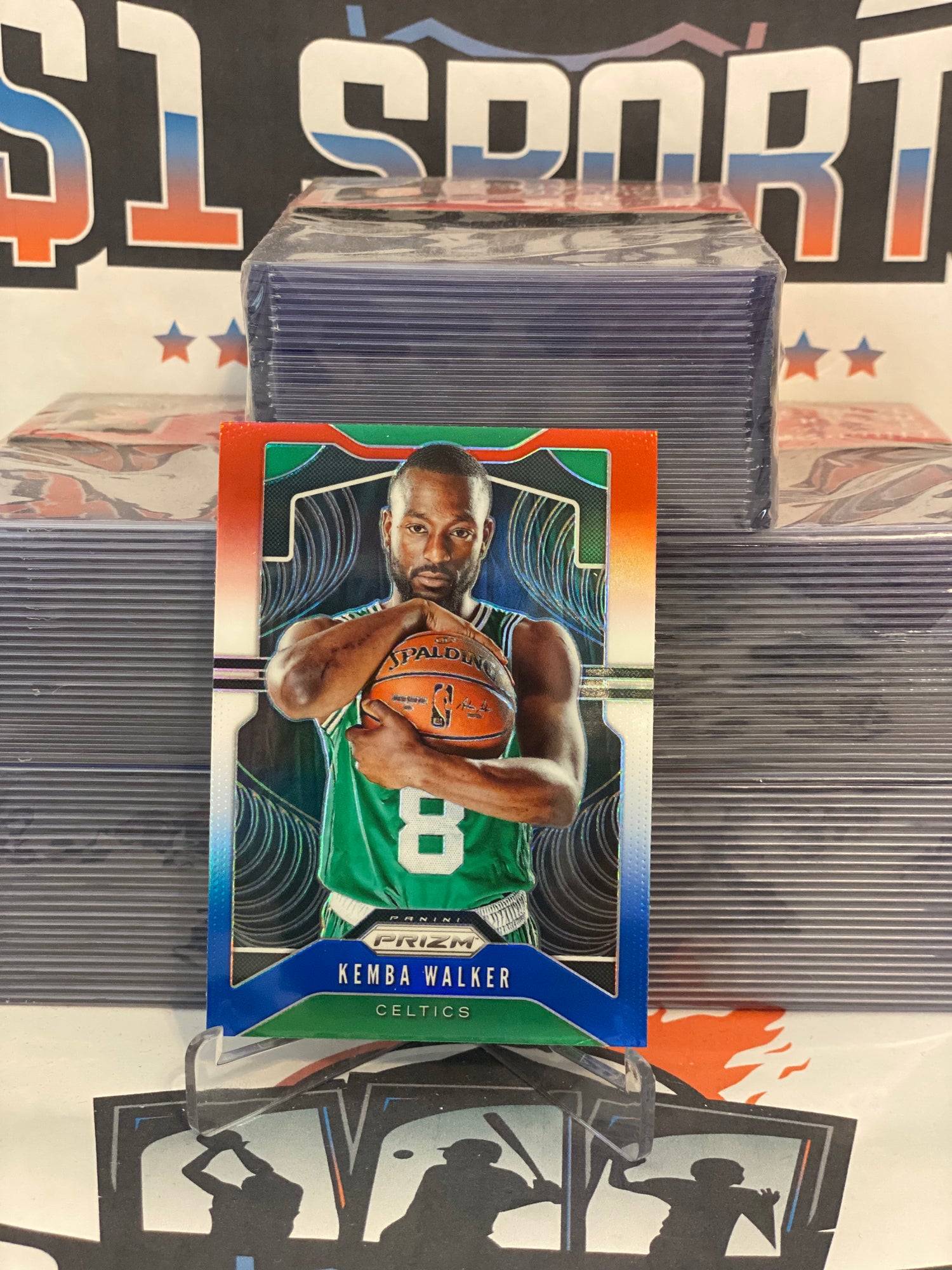 2019 Panini Prizm (Red White Blue Prizm) Kemba Walker #54