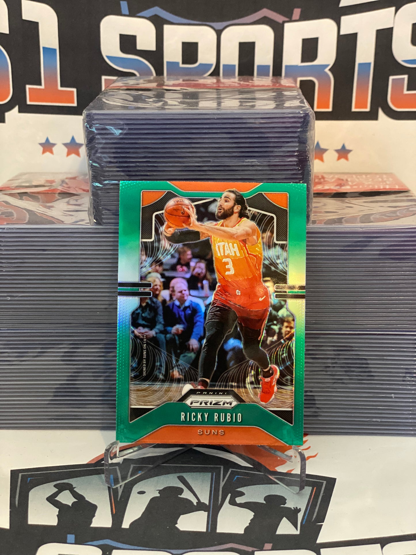 2019 Panini Prizm (Green Prizm) Ricky Rubio #167