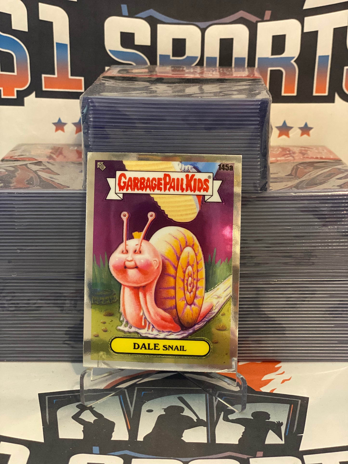 2021 Topps Garbage Pail Kids Chrome Series 4 Dale Snail #145a