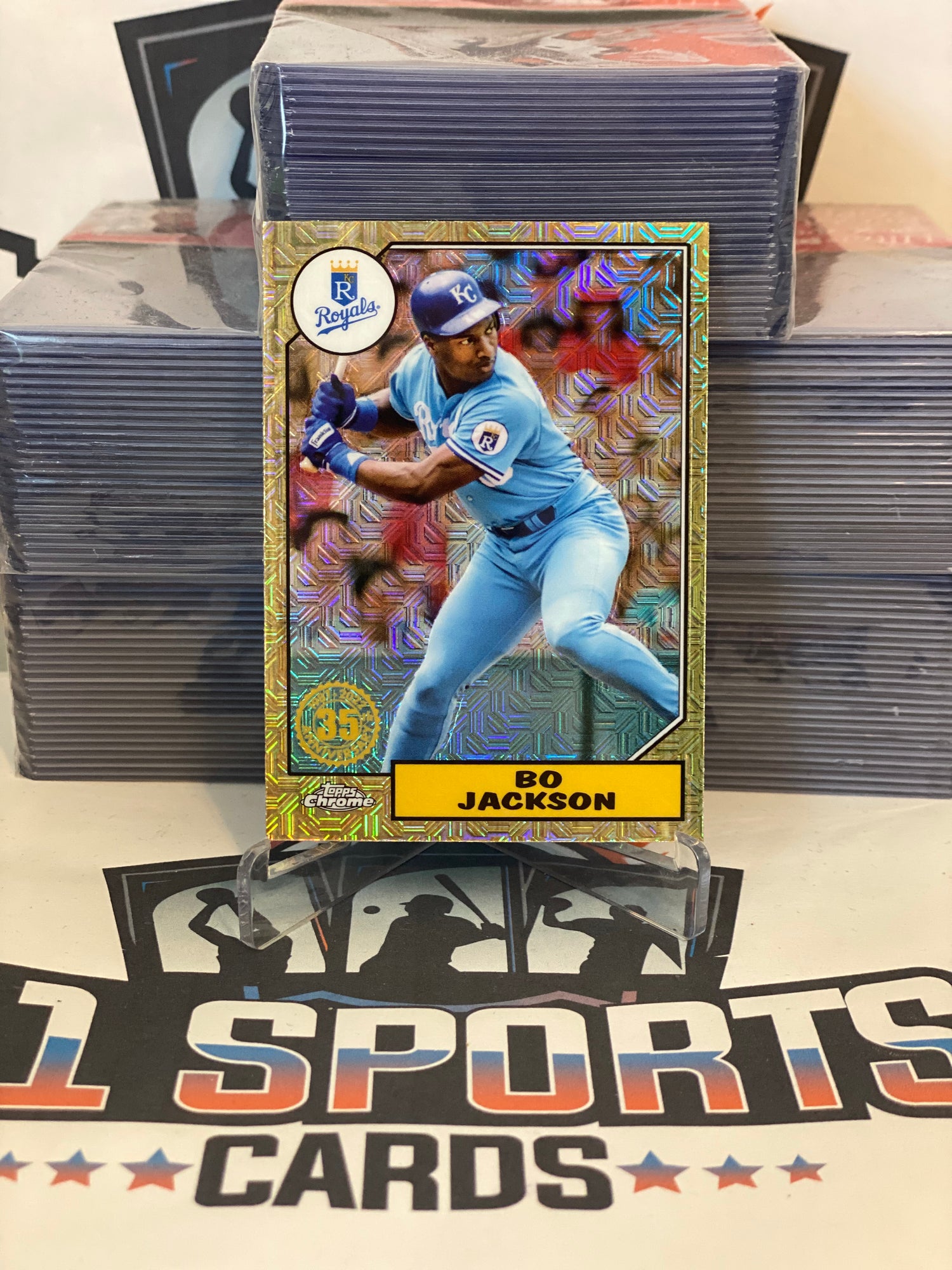 2022 Topps (1987 Topps Silver Pack Chrome) Bo Jackson #T87C-33