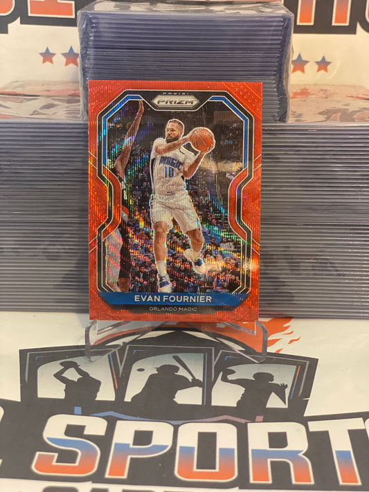 2020 Panini Prizm (Ruby Wave Prizm) Evan Fournier #216