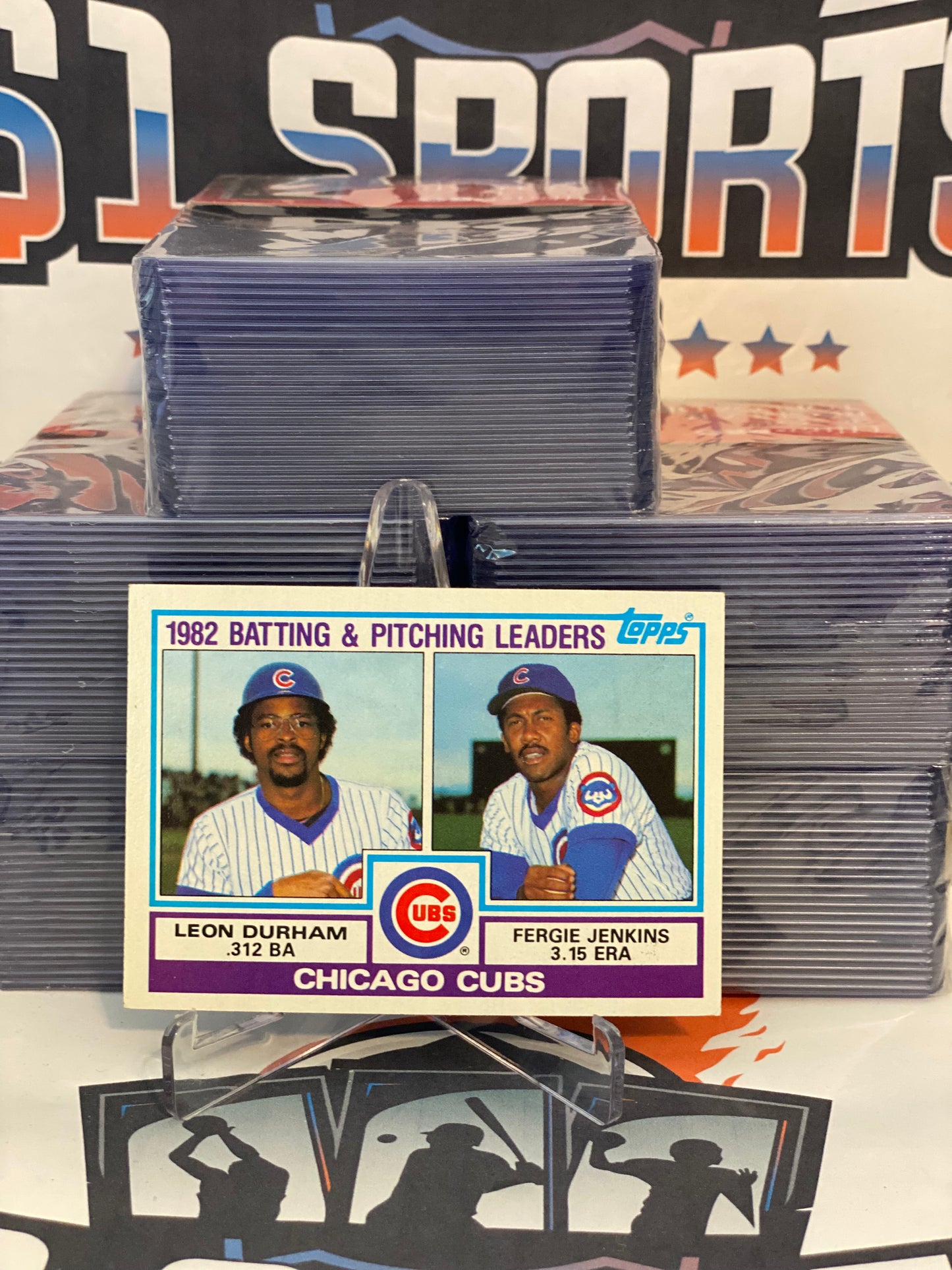 1983 Topps (Chicago Cubs Team Leaders) Fergie Jenkins & Leon Durham #51