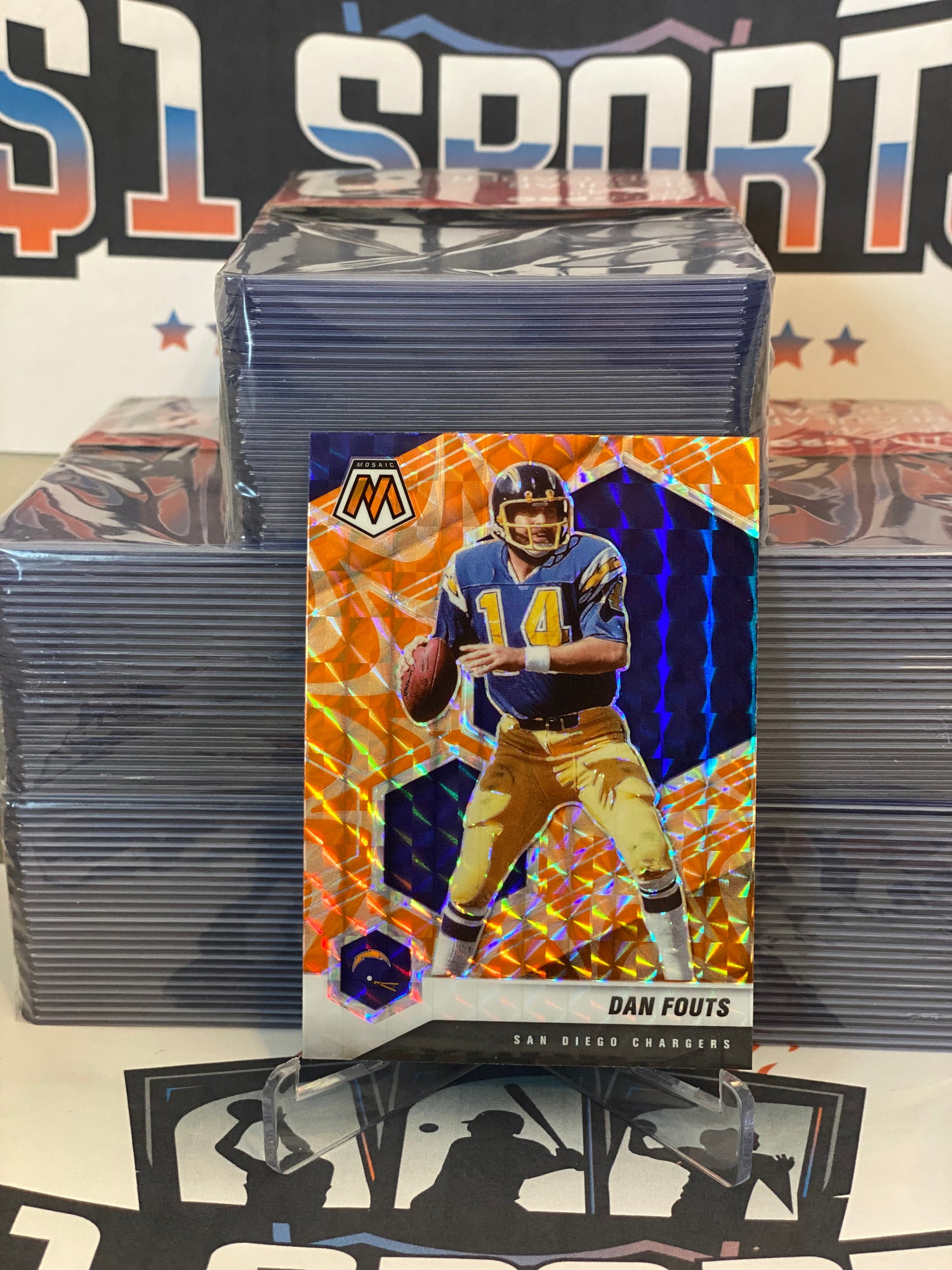 2021 Panini Mosaic (Orange Prizm) Dan Fouts #112