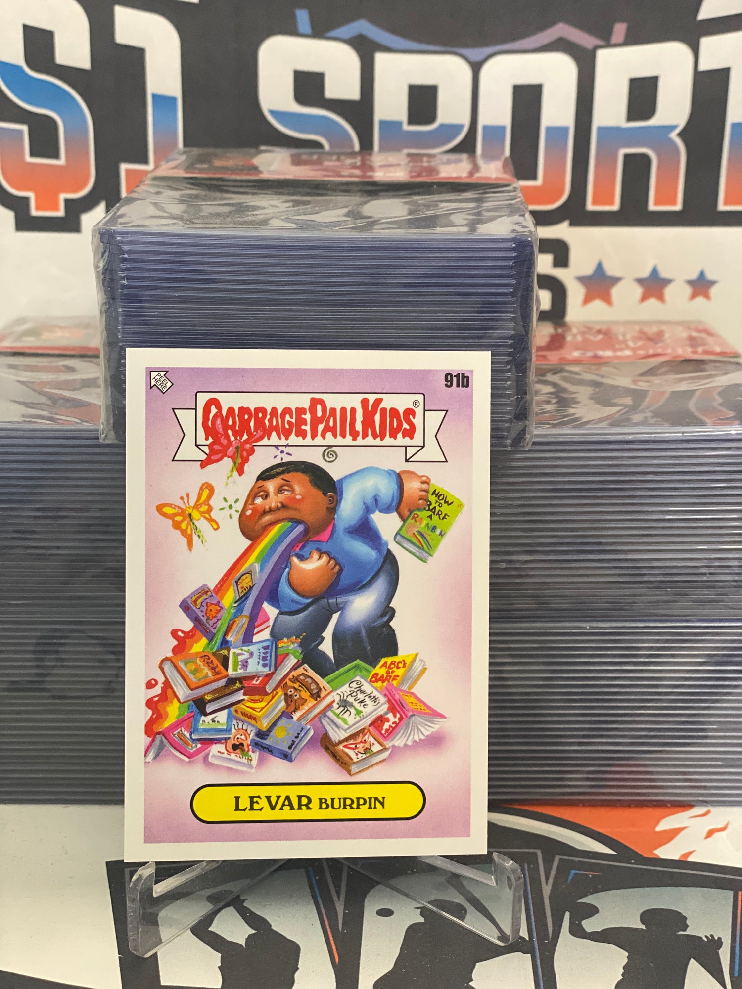 2022 Garbage Pail Kids Book Worms Levar Burpin #91b