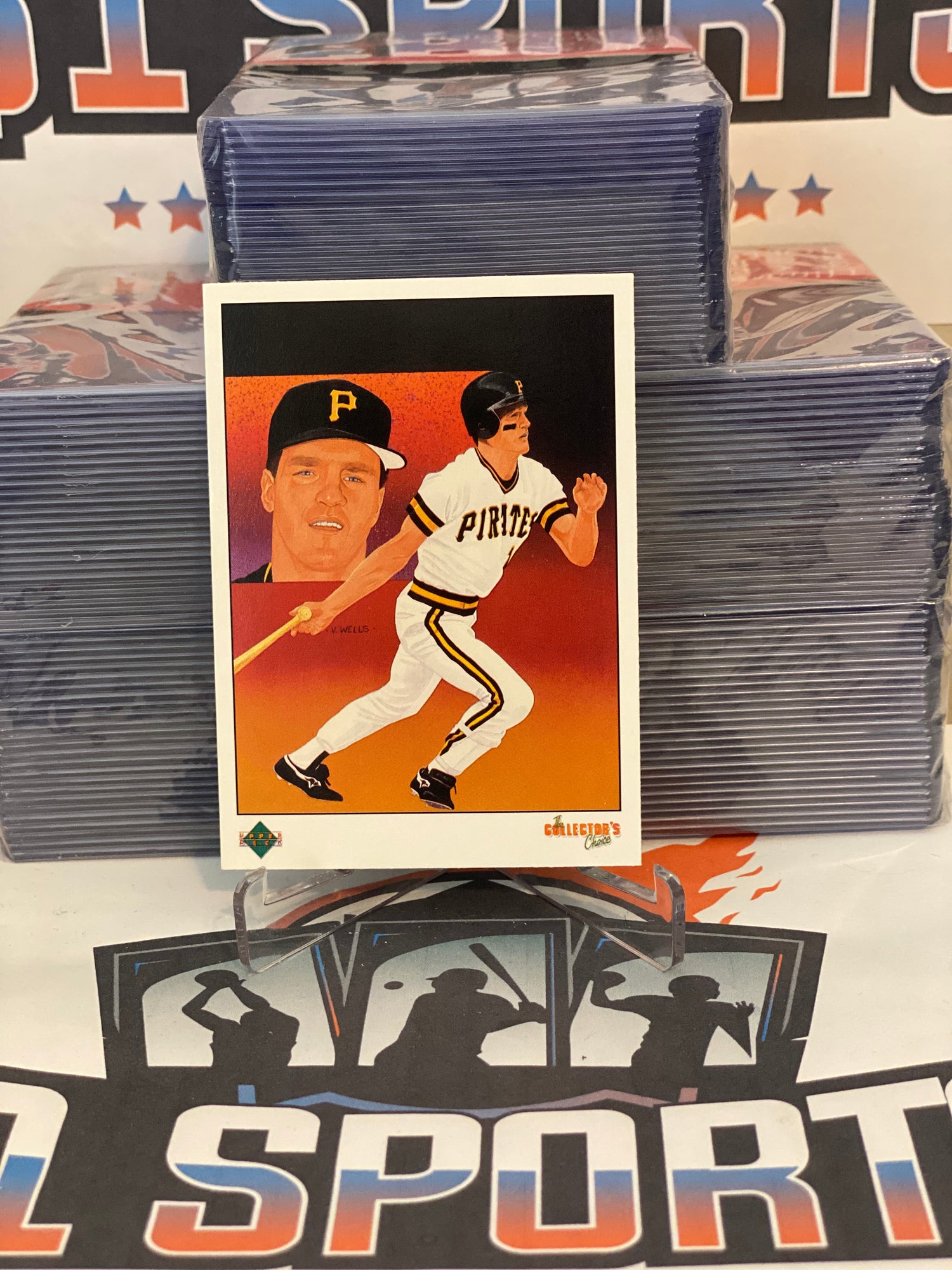 Andy Van Slyke autographed baseball card (Pittsburgh Pirates) 1989