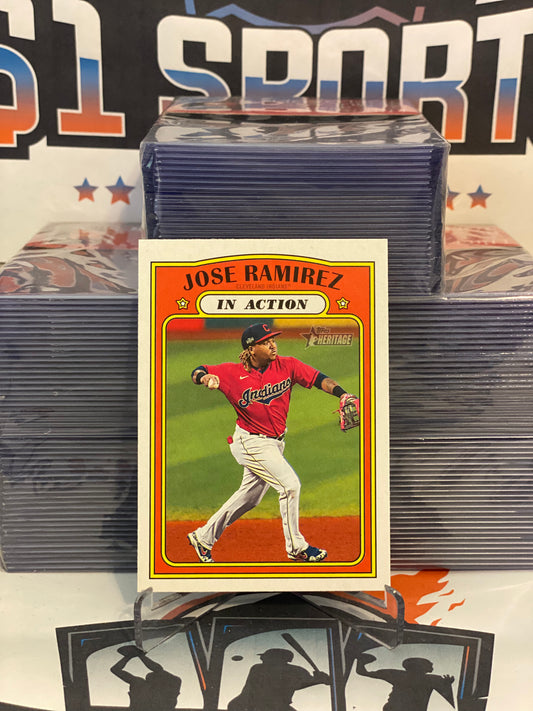 2021 Topps Heritage (In Action) Jose Ramirez #298