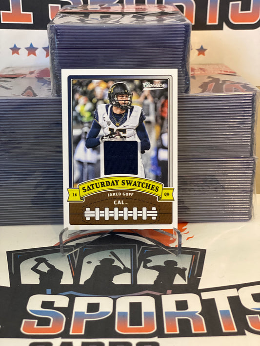 2018 Panini Classics (Saturday Swatches Relic) Jared Goff #30