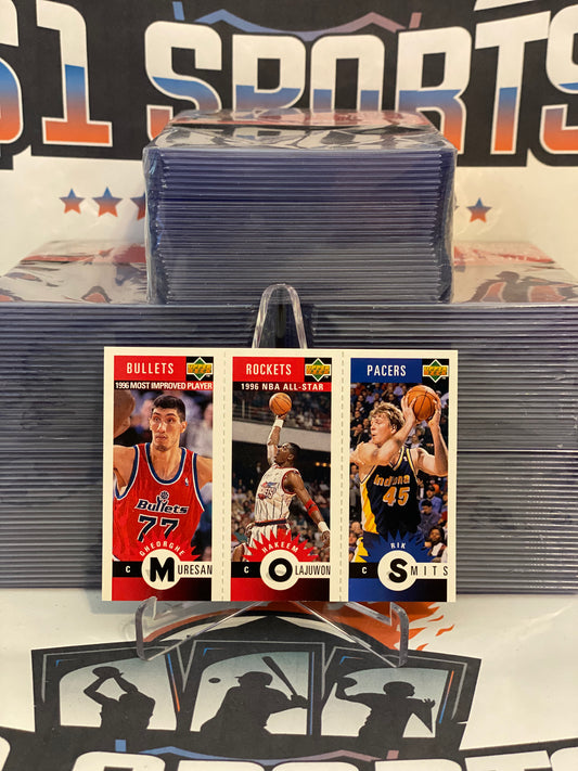 1995 Upper Deck Collector's Choice (Mini Cards) Rik Smits, Hakeem Olajuwon, George Muresan #M120