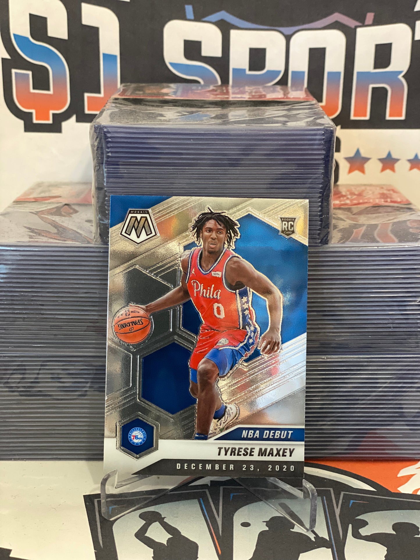 2020 Panini Mosaic (NBA Debut) Tyrese Maxey Rookie #263