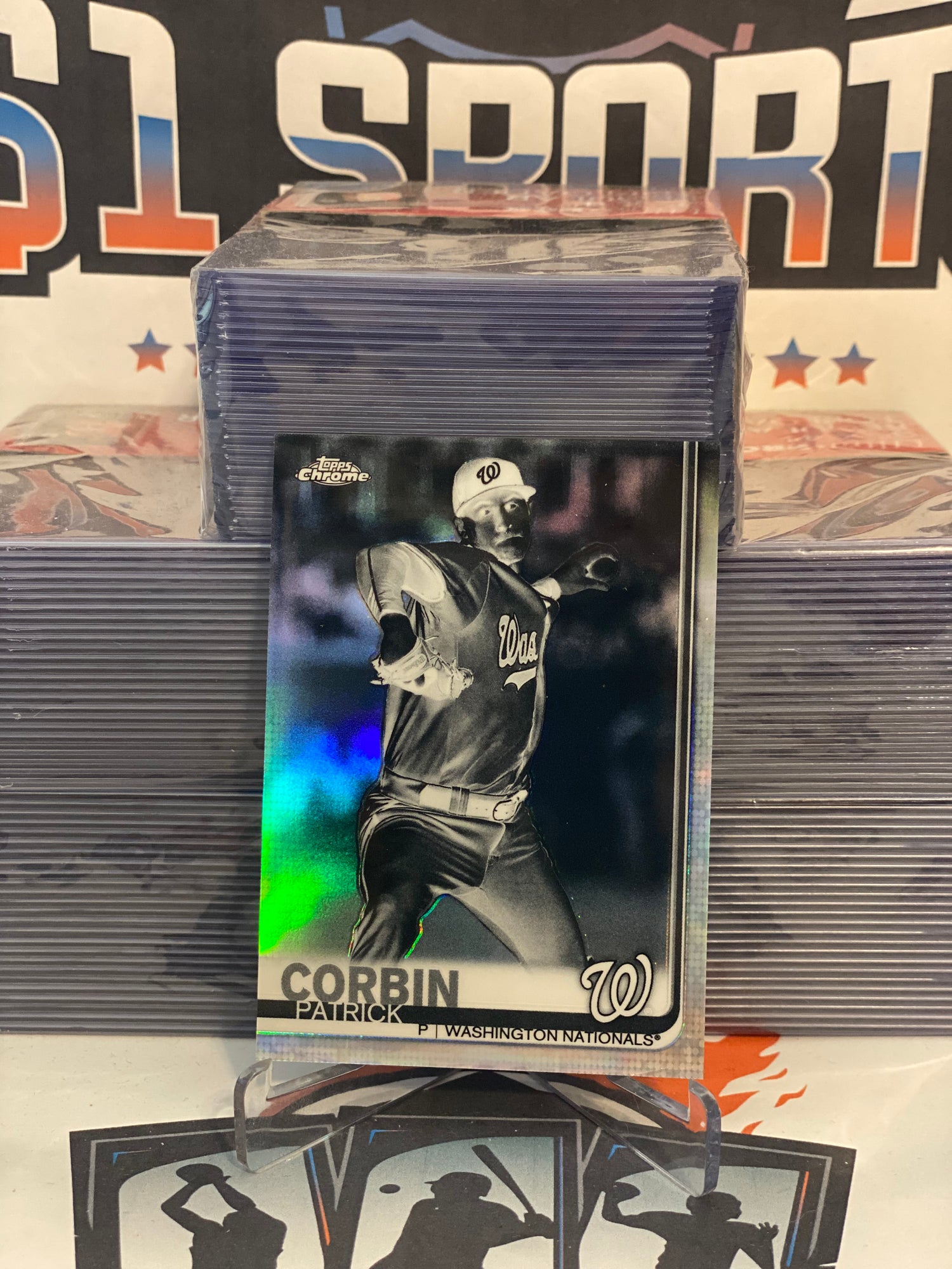 2019 Topps Chrome (Negative Refractor) Patrick Corbin #163