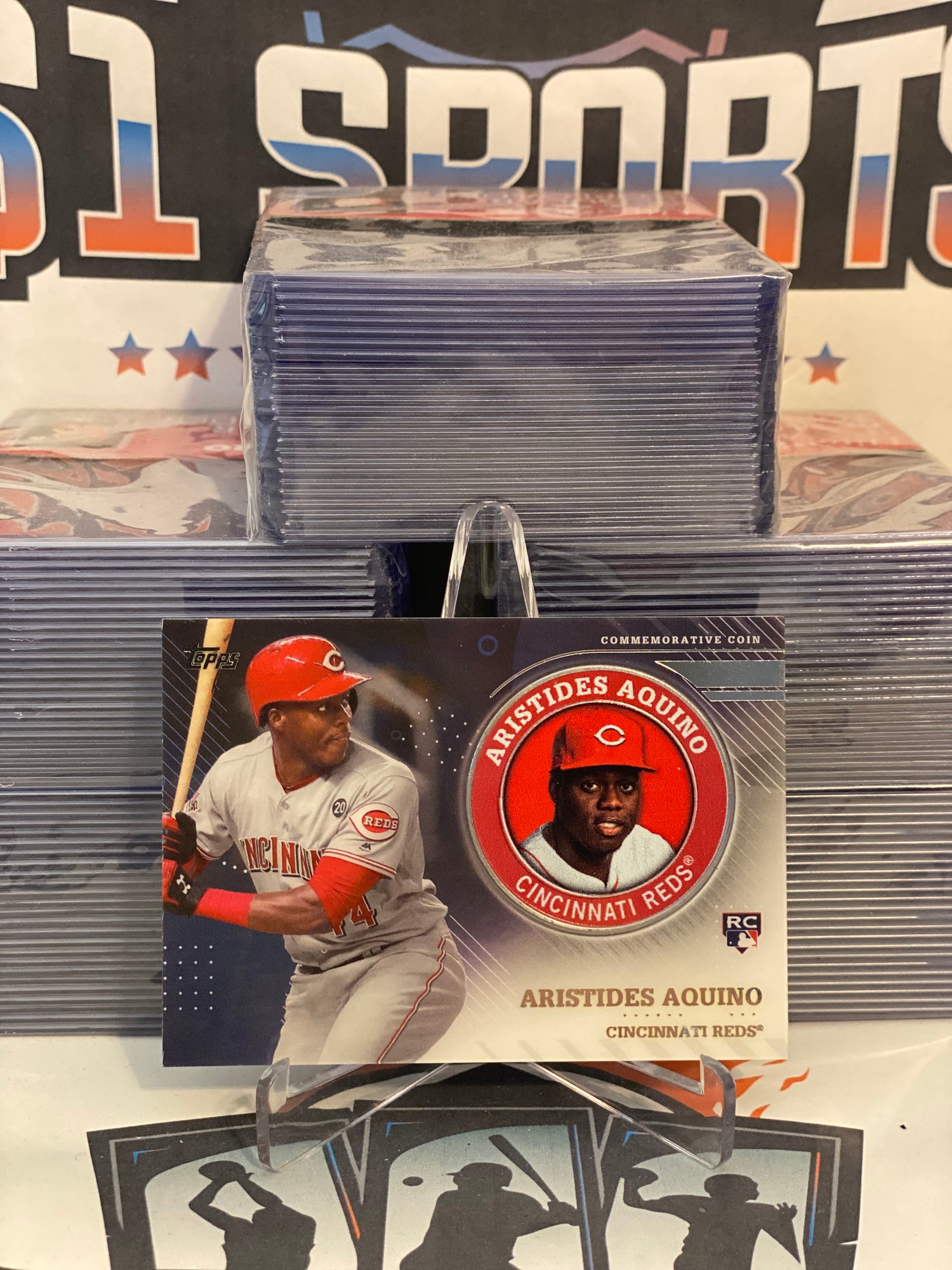 2020 Topps (Commemorative Coin Relic) Aristides Aquino Rookie #TPM-AA