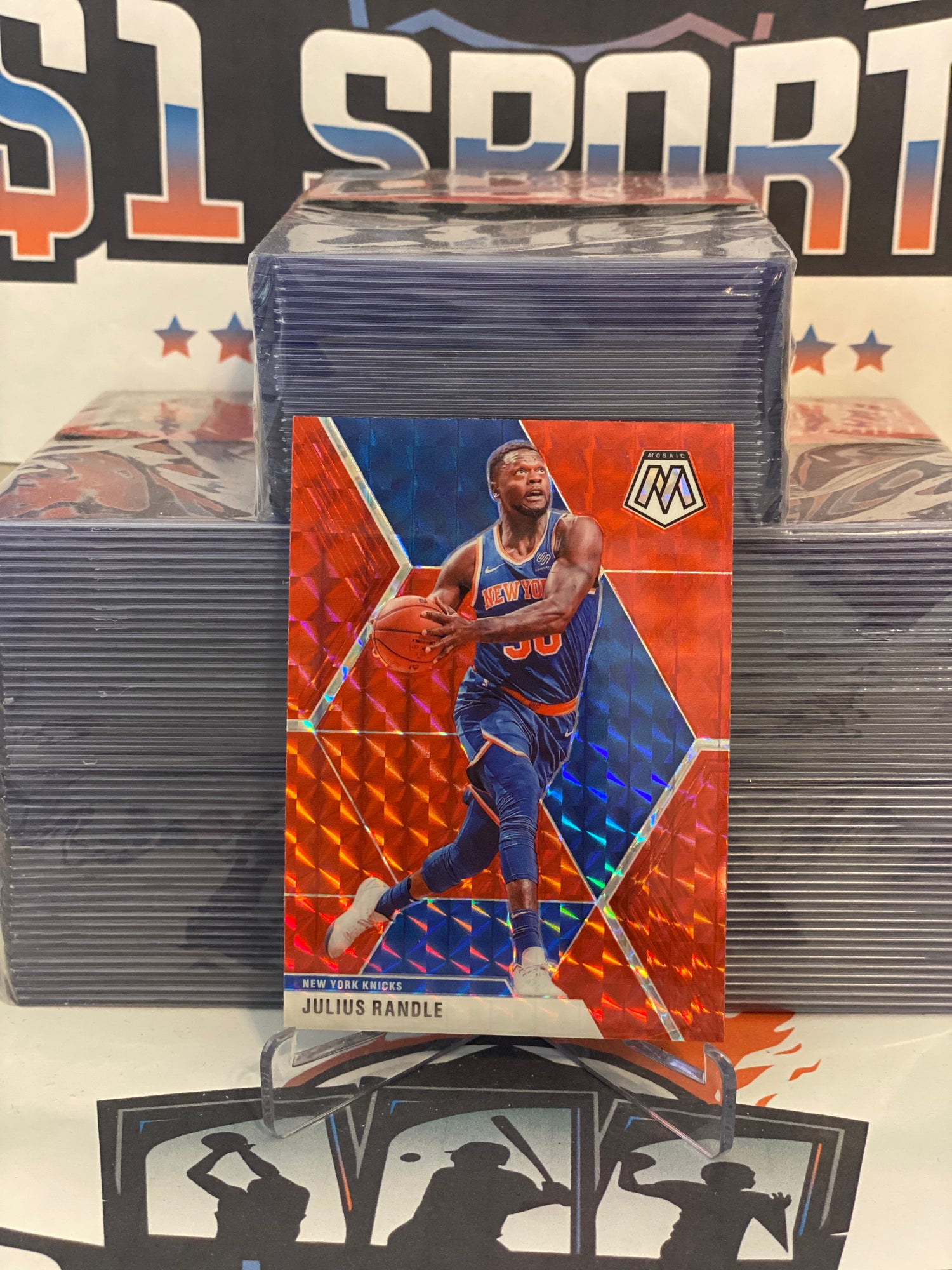 2019 Panini Mosaic (Red Prizm) Julius Randle #81