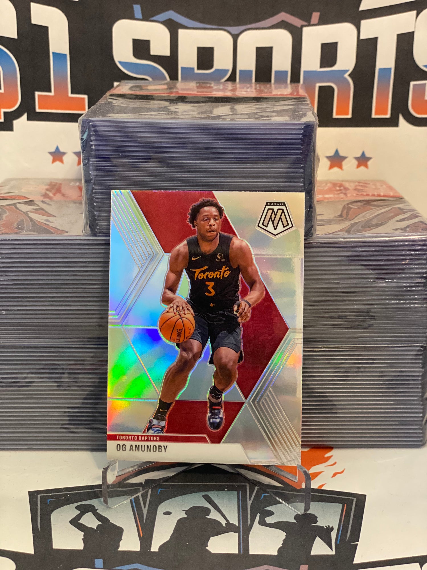 2019 Panini Mosaic (Silver Prizm) OG Anunoby #39