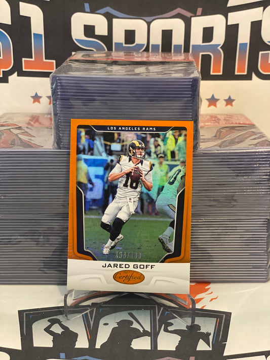 2017 Panini Certified (Orange 139/299) Jared Goff #65