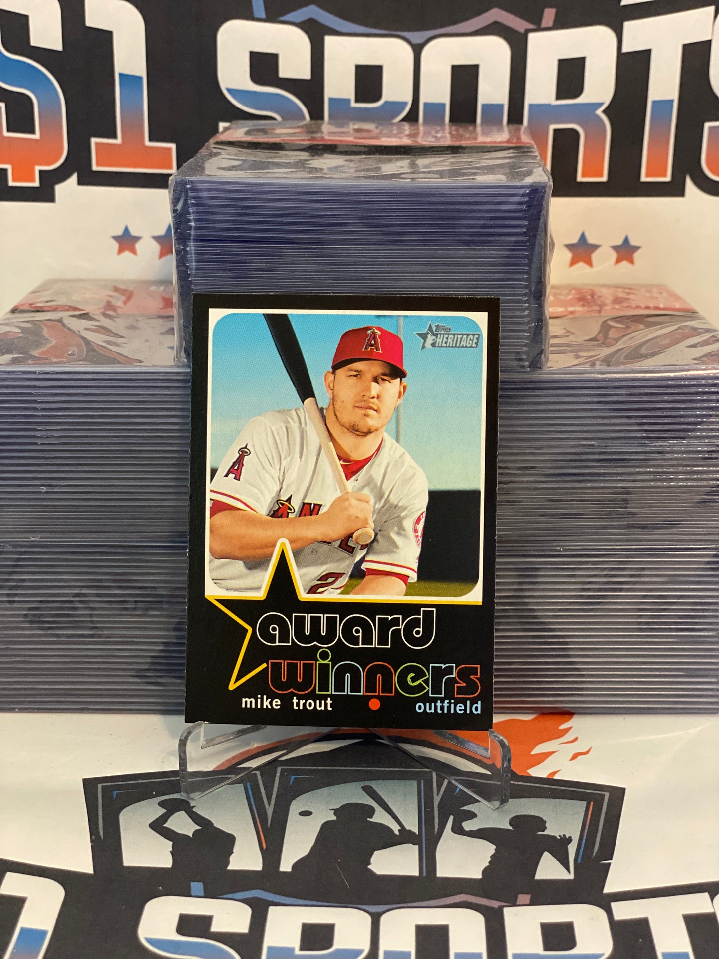 2022 Topps Heritage (Award Winners) Mike Trout #AW-1