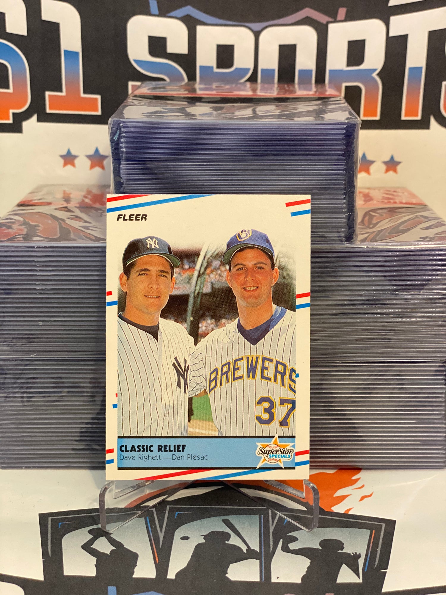 1988 Fleer (Classic Relief) Dave Righetti & Dan Plesac #625