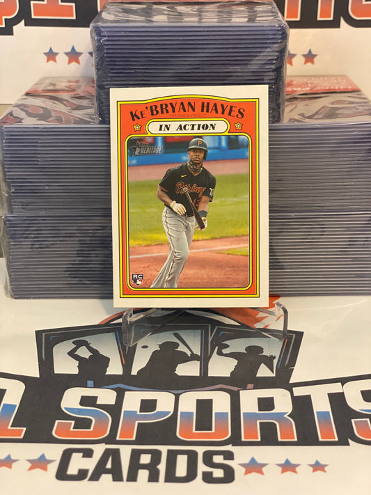 2021 Topps Heritage (In Action) Ke'Bryan Hayes Rookie #98