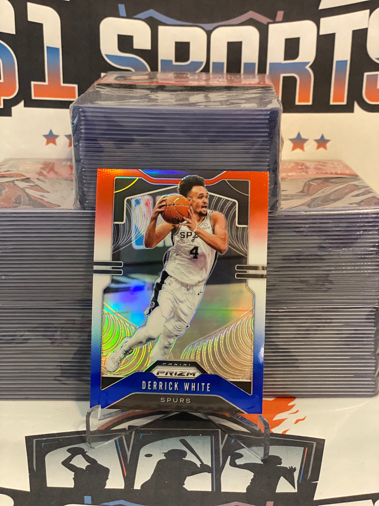 2019 Panini Prizm (Red White Blue Prizm) Derrick White #141