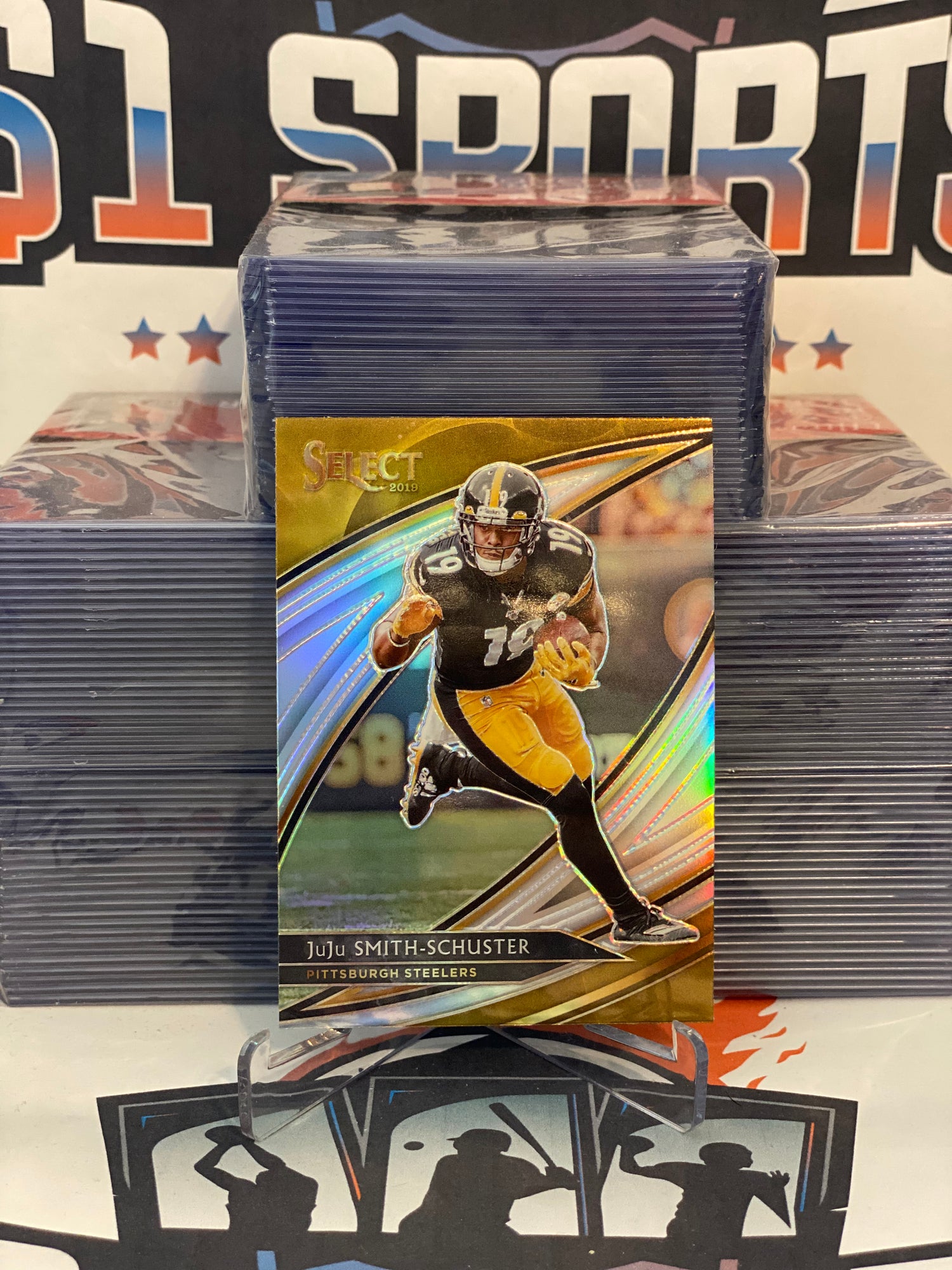 2019 Panini Select (Holo Prizm, Field Level) JuJu Smith-Schuster #221