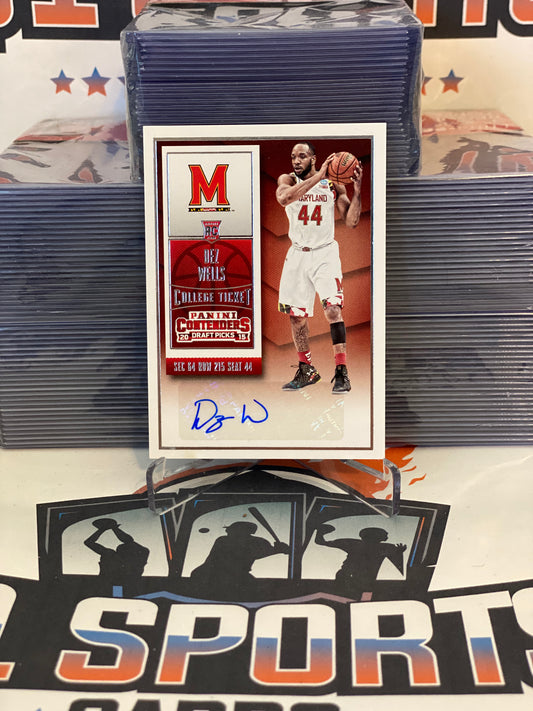 2015 Panini Contenders Draft Picks (College Ticket Autograph) Dez Wells #191