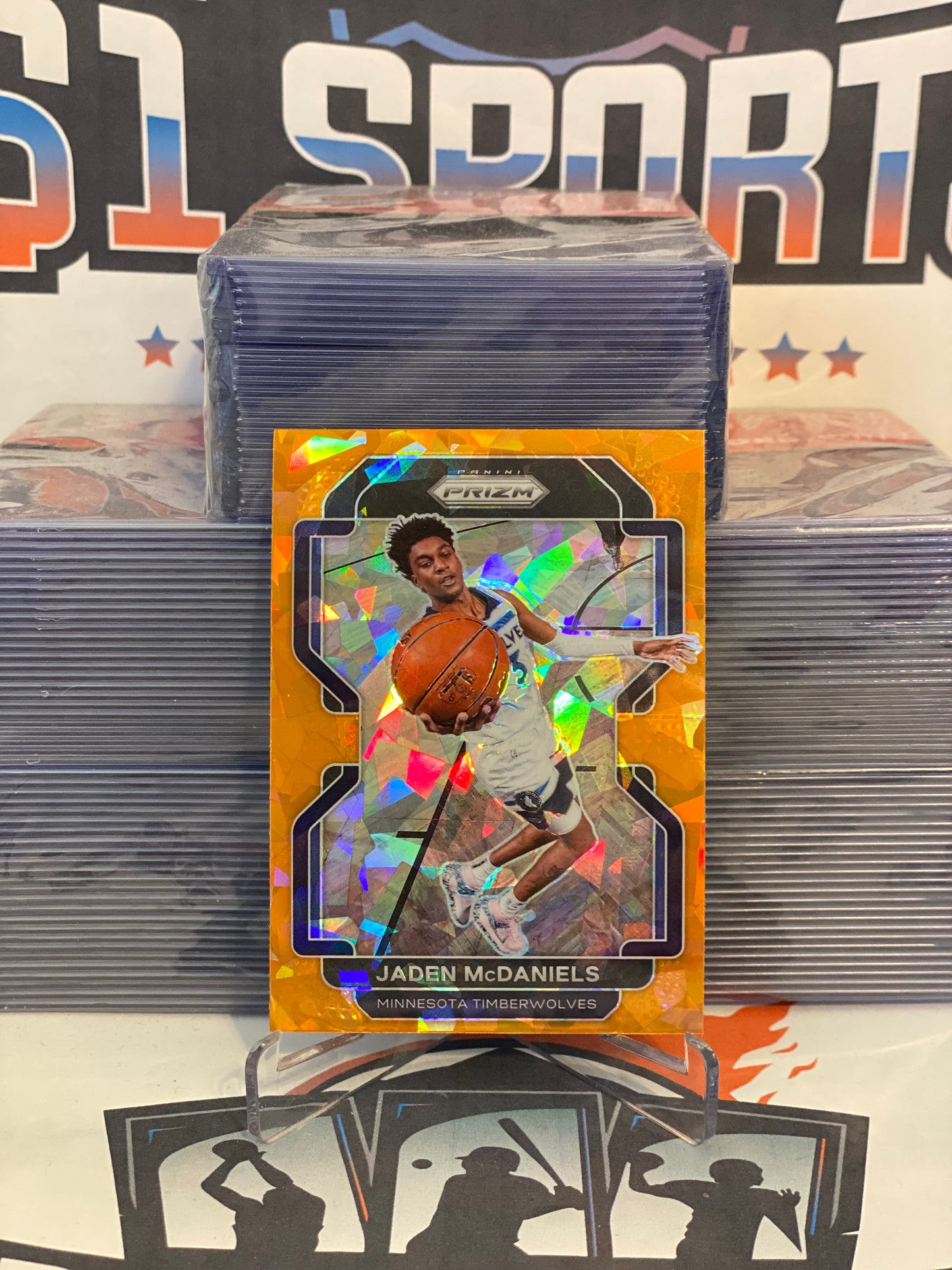 2021 Panini Prizm (Orange Ice Prizm) Jaden McDaniels #12