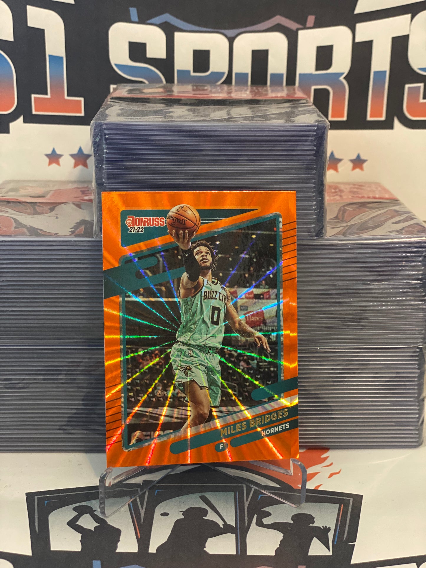 2021 Donruss (Orange Laser Holo) Miles Bridges #87