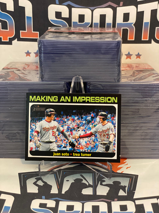 2020 Topps Heritage (Making an Impression) Juan Soto & Trea Turner #CC-9